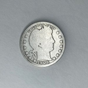 Old Barber Half Dollar Coin 1906!!!